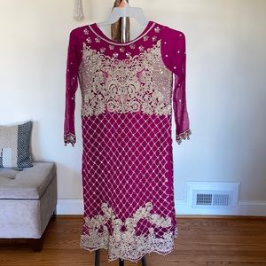 Georgette Salwar Kameez in Pink (Medium) | India Pakistan Bangladesh